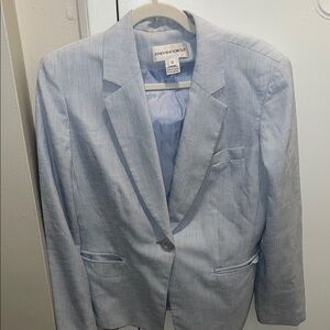 Jones New York Light Blue Pinstripe Blazer